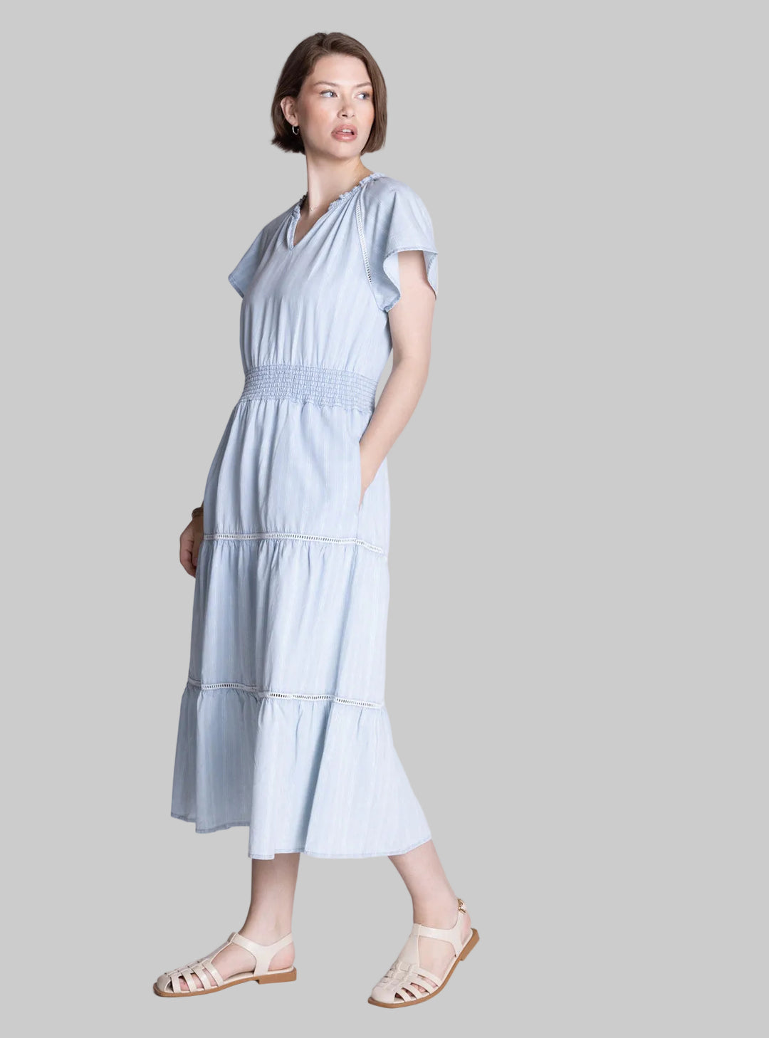 JUNIA DRESS - BLUE HAZE WASH