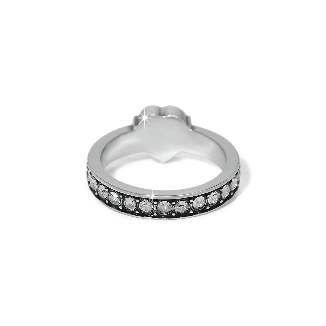 Mystery Of Love Heart Ring - Silver-Gold - Size 7