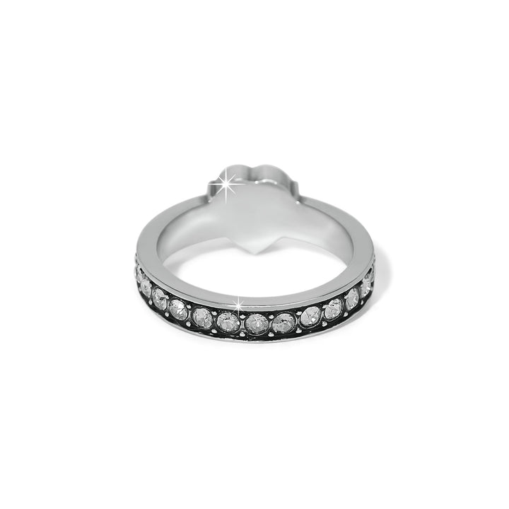 Mystery Of Love Heart Ring - Silver-Gold - Size 6