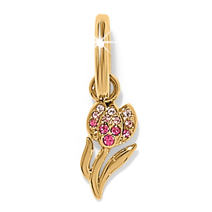 Enchanting Gem Tulip Charm - Gold-Multi