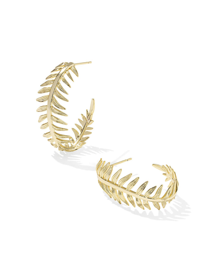 KENDRA SCOTT KAYLA HOOP EARRINGS - GOLD