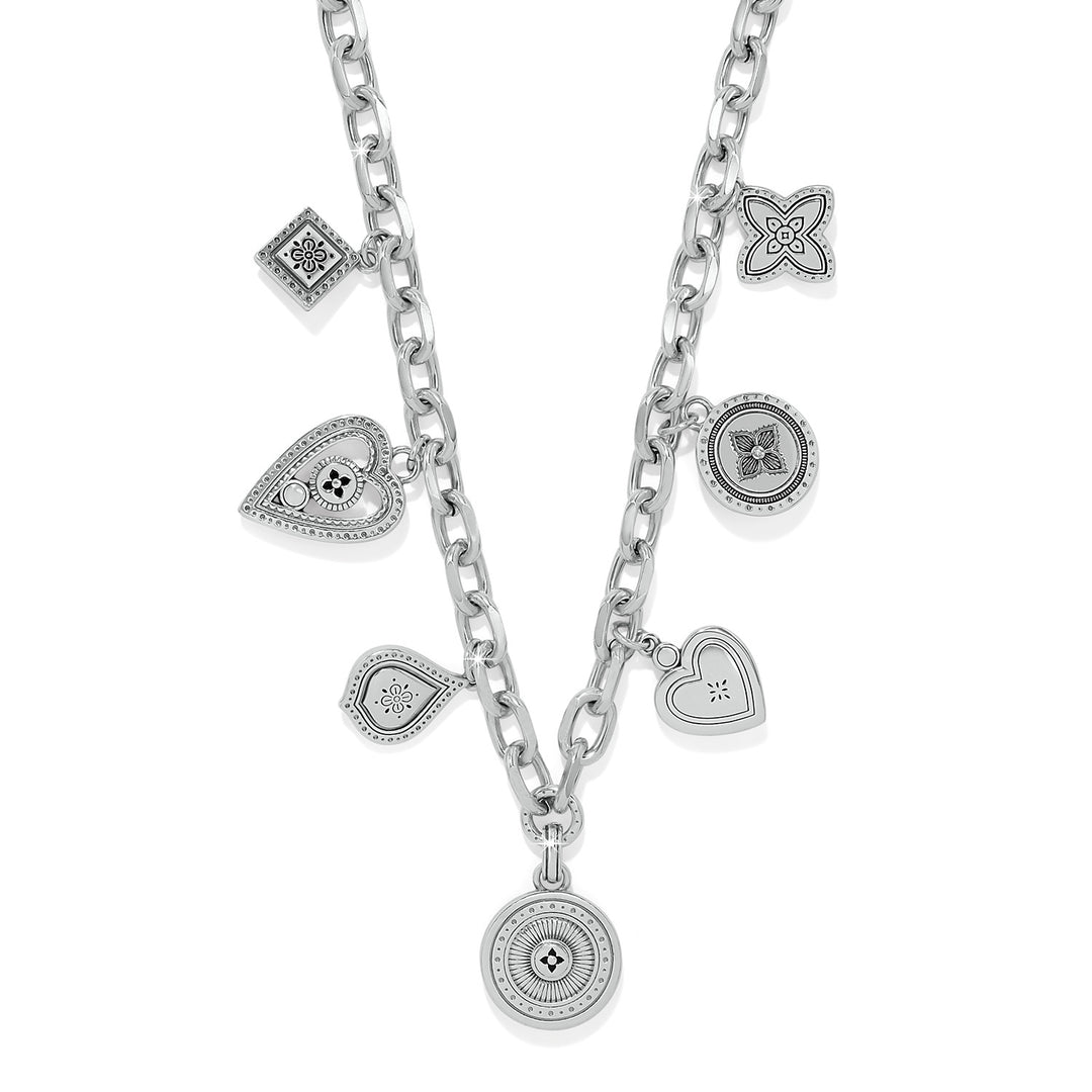 Mosaic Cerrillos Charm Necklace - Silver