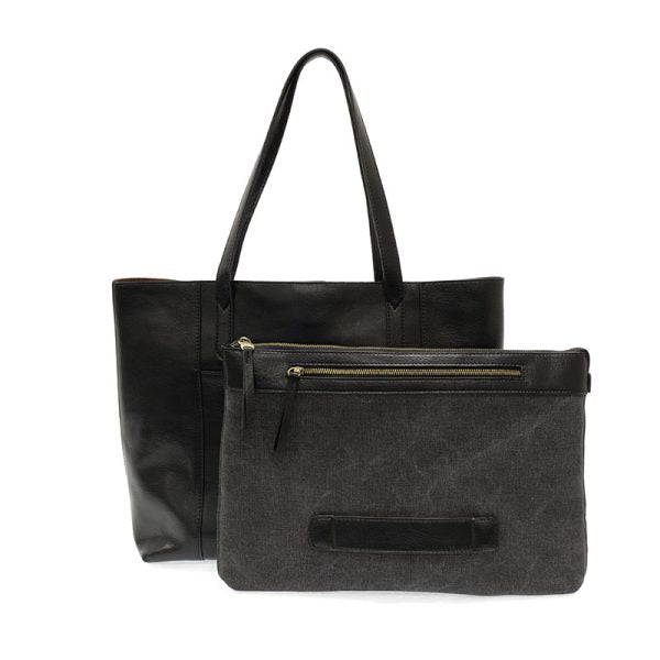 SONDRA LAPTOP TOTE - BLACK