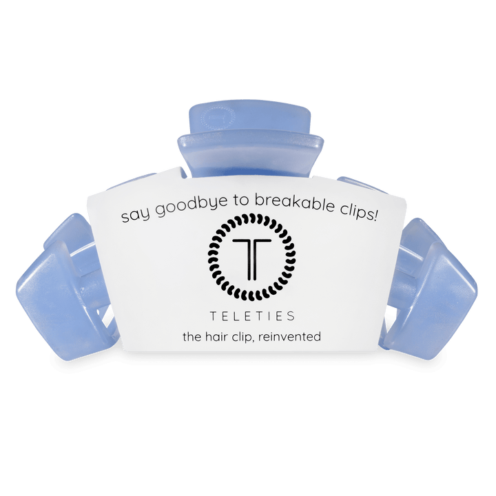 TELETIES LARGE CLASSIC HAIR CLIP - BLUE LAGOON