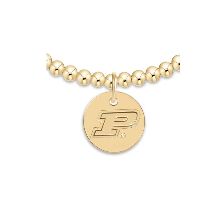 ECOLLEGIATE CLASSIC GOLD 3MM BRACELET - PURDUE