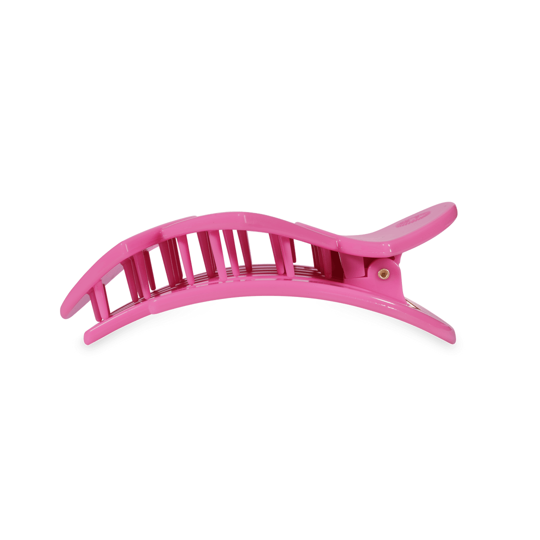TELETIES MEDIUM FLAT HAIR CLIP - PINK HEART TO HEART