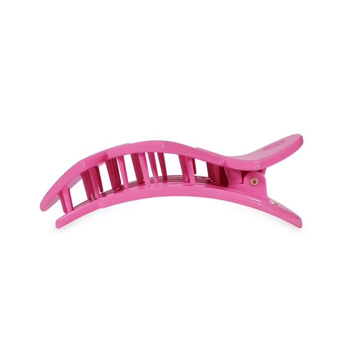 TELETIES MEDIUM FLAT HAIR CLIP - PINK HEART TO HEART