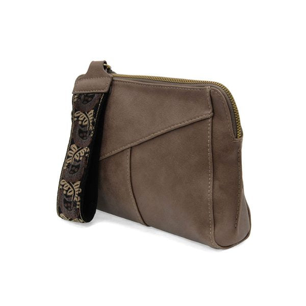 GIGI CROSSBODY W/WOVEN WRIST STRAP - TAUPE