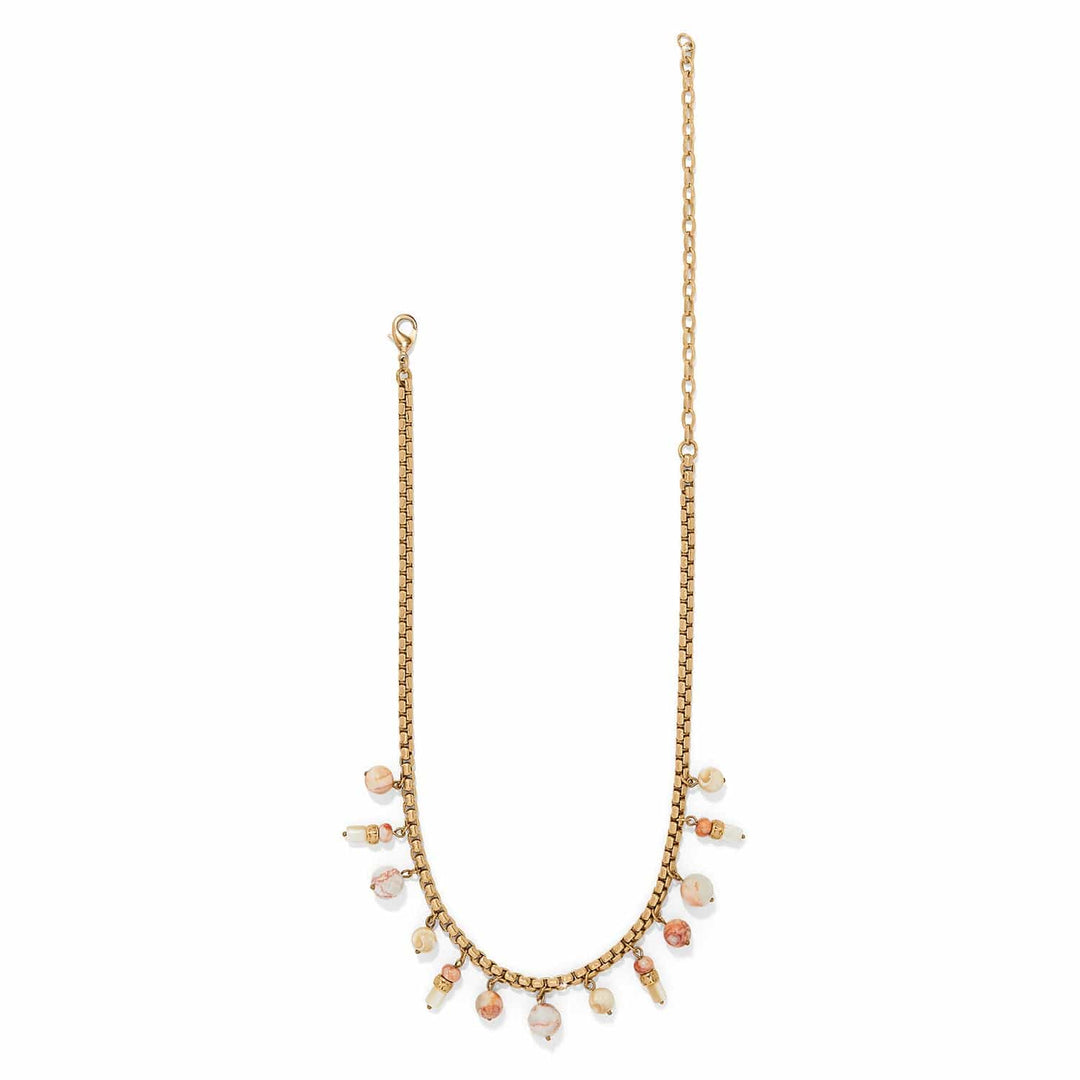 Contempo Nuevo Rosado Drop Necklace - Gold-Pink