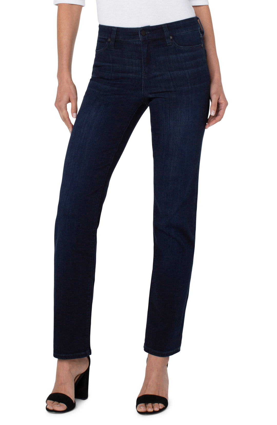 PETITE KENNEDY STRAIGHT 30" INSEAM JEANS - HALIFAX