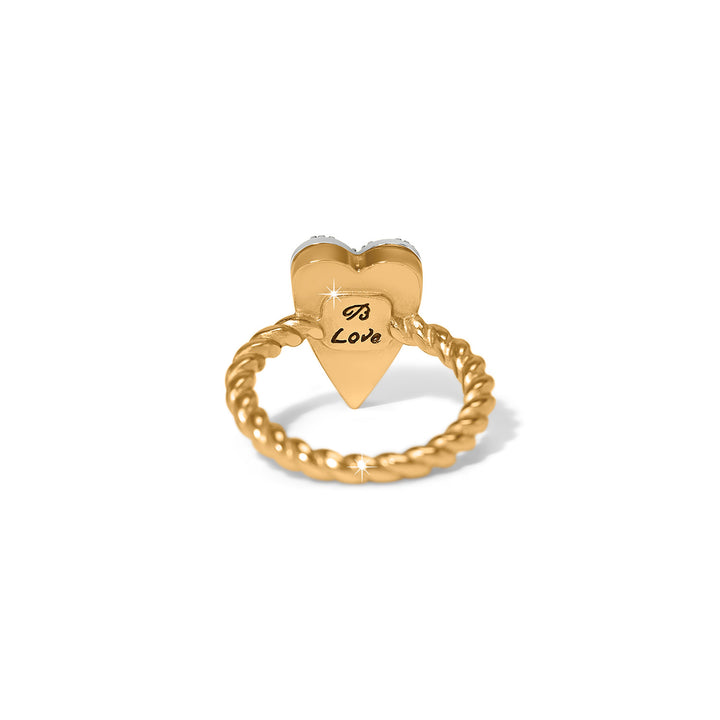 Love Messages Be Love Ring - Silver-Gold - Size 8