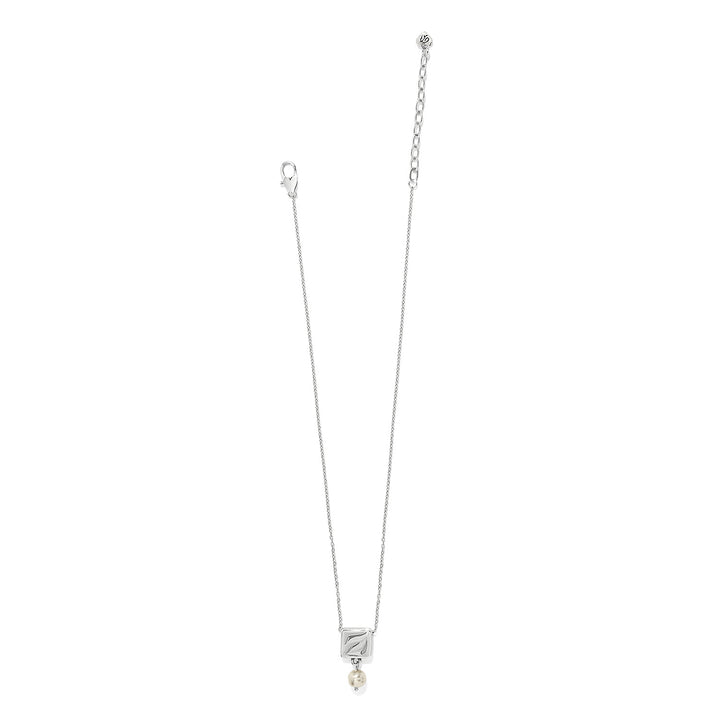 Cascade Cuadra Pearl Drop Necklace - Silver-Pearl