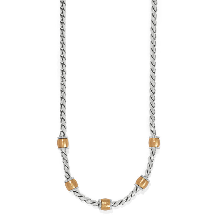 MERIDIAN GEO NECKLACE - SILVER-GOLD