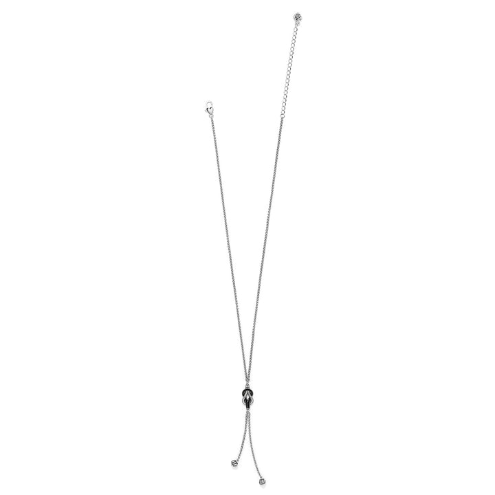 Interlok Harmony Lariat Necklace - Silver-Black