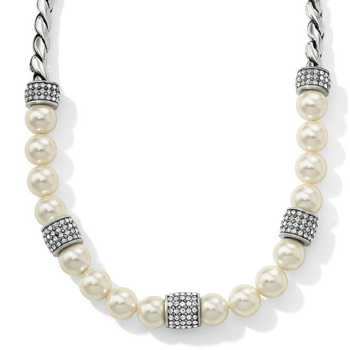MERIDIAN SPHERES NECKLACE - PEARL/SILVER