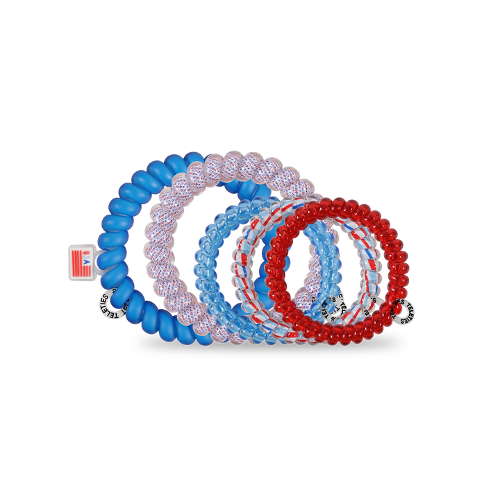 TELETIES MIX HAIR TIES S/5 - GLORY DAYS
