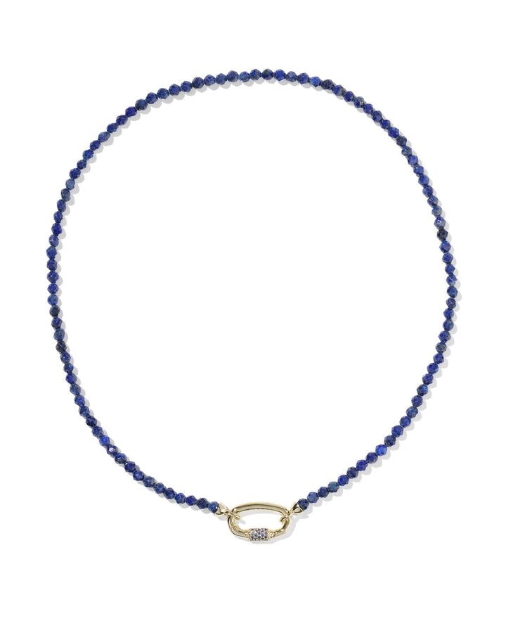 KENDRA SCOTT EMERY BEADED STRAND NECKLACE - GOLD BLUE LAPIS