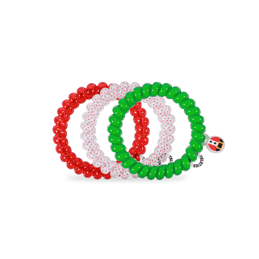 TELETIES LARGE HAIR TIES S/3 - SECRET SANTA