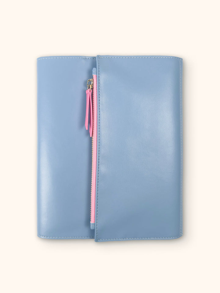 KERI NOTEBOOK ORGANIZER - PERIWINKLE & PINK