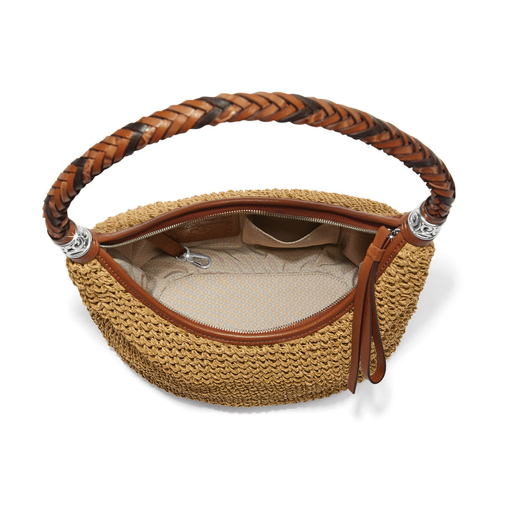 Shelby Straw Shoulder Bag - Wheat/Luggage