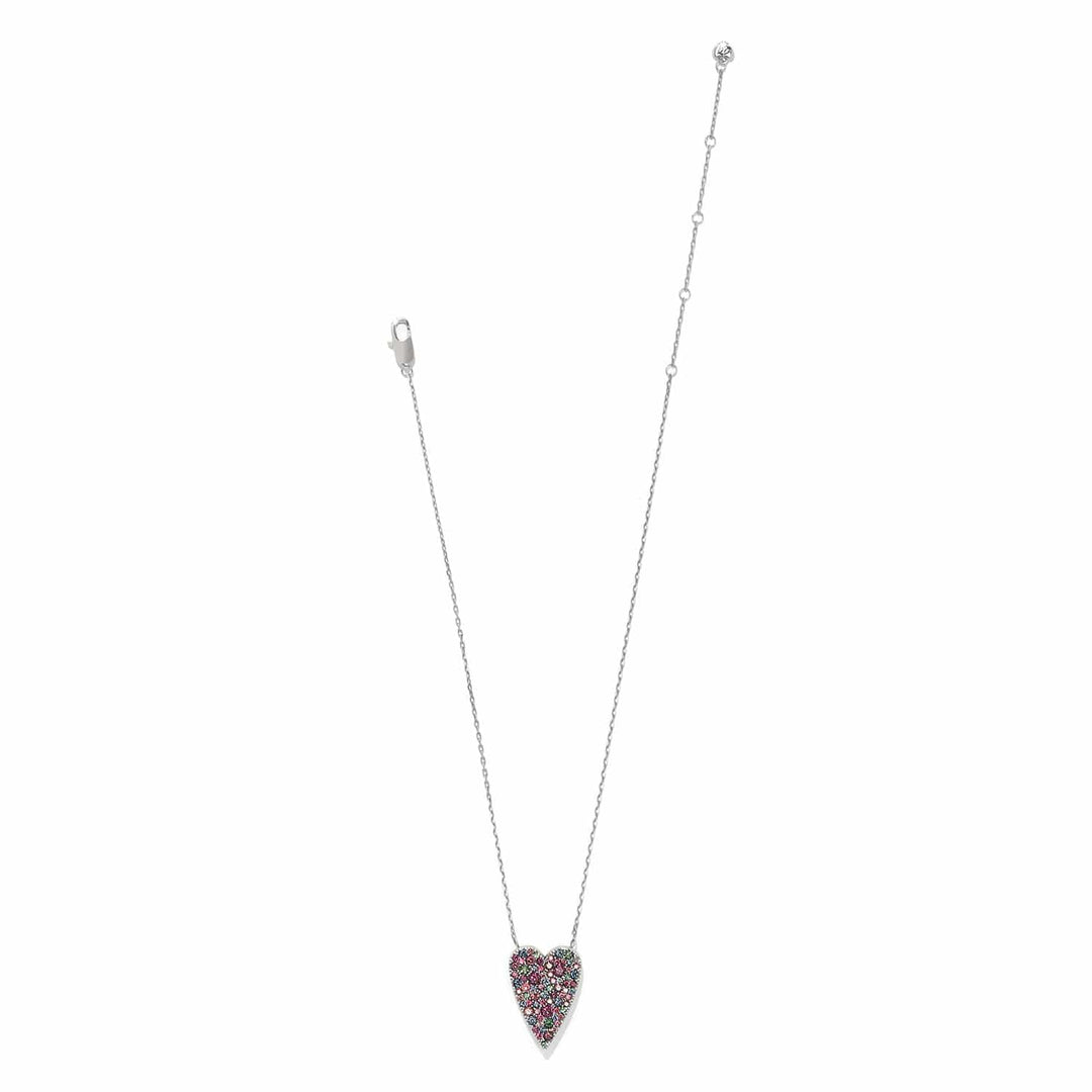 Love Messages Love Finds A Way Reversible Necklace - Silver-Red
