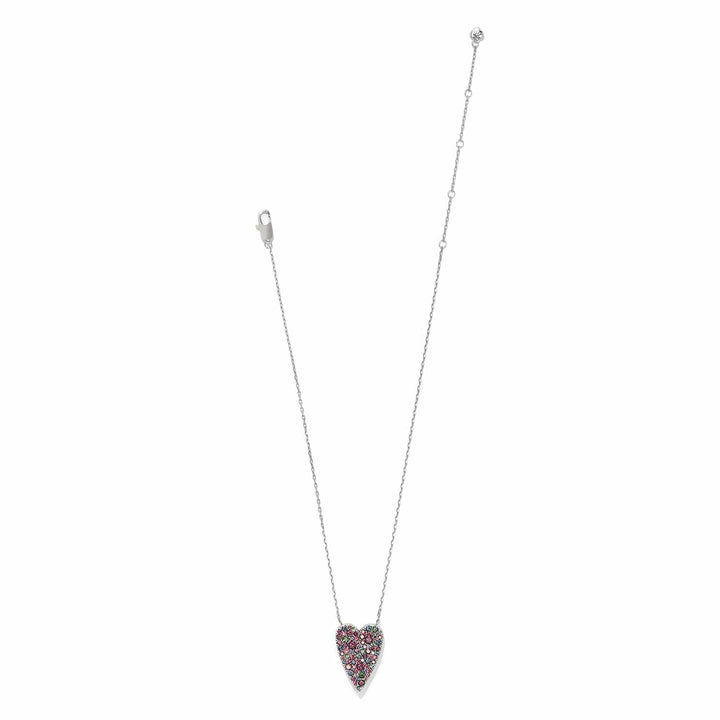 Love Messages Love Finds A Way Reversible Necklace - Silver-Red