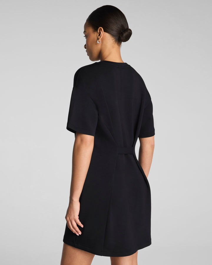 SPANX AIRESSENTIALS MINI T-SHIRT DRESS - VERY BLACK