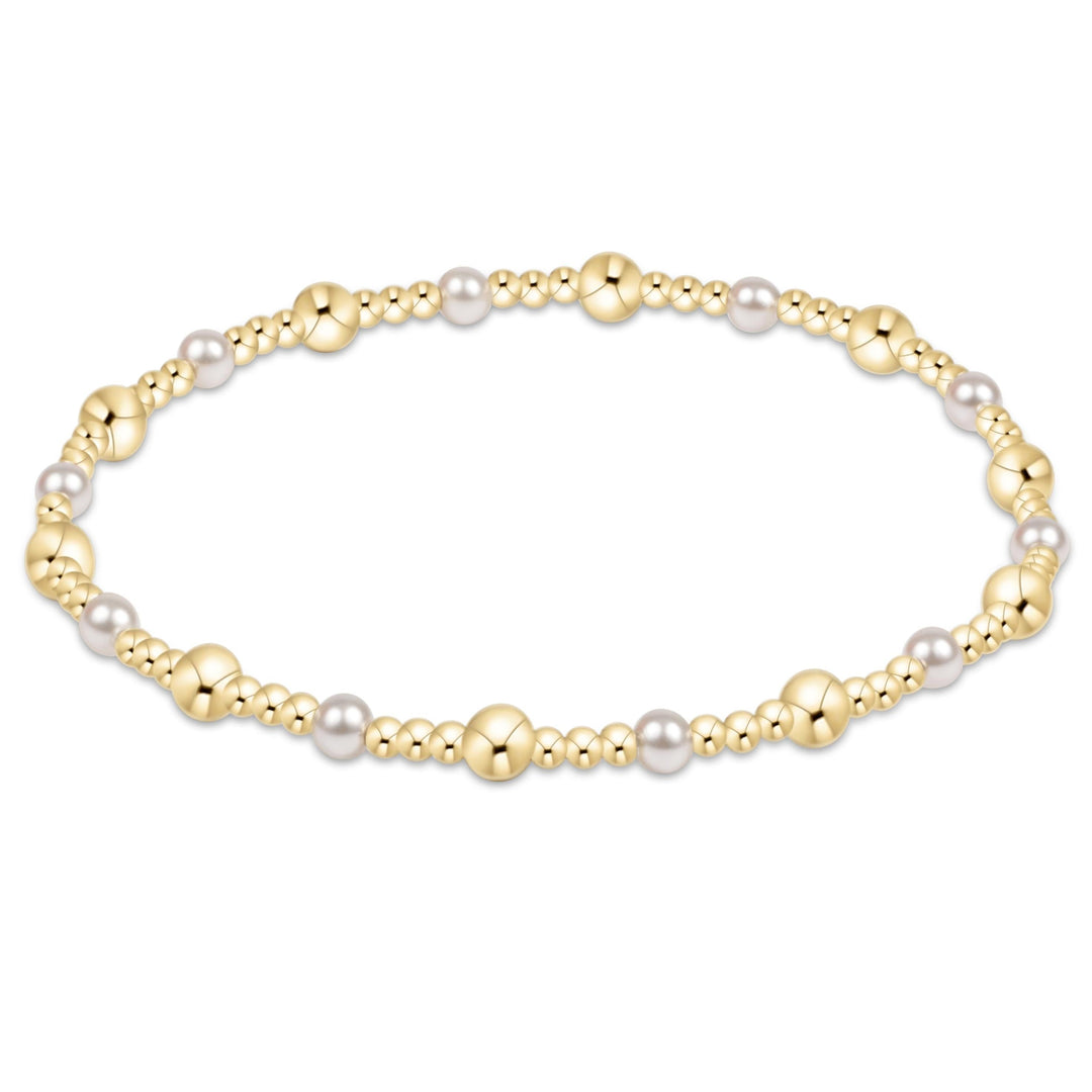 Sincerity Gold &amp; Pearl 4mm Bracelet