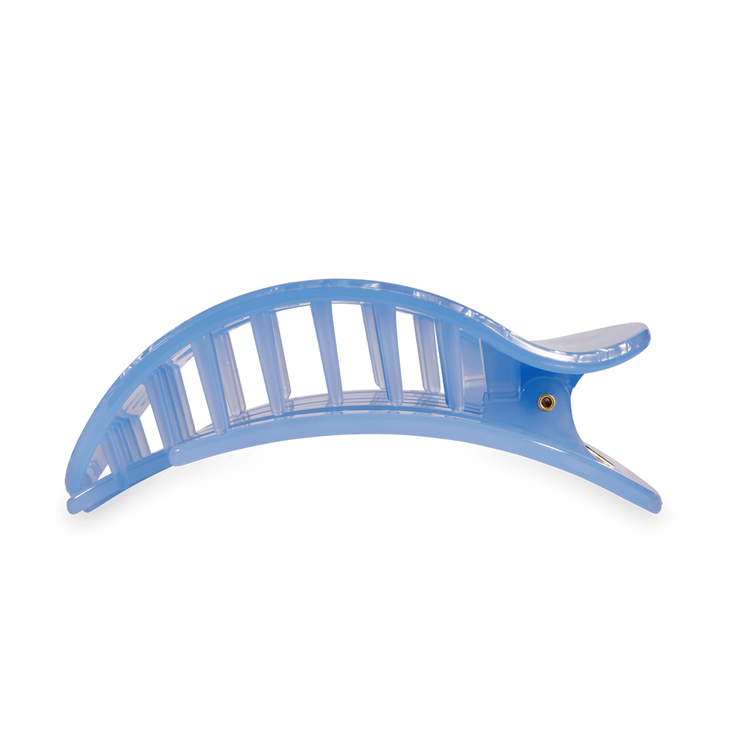 TELETIES LARGE FLAT ROUND HAIR CLIP - BLUE LAGOON