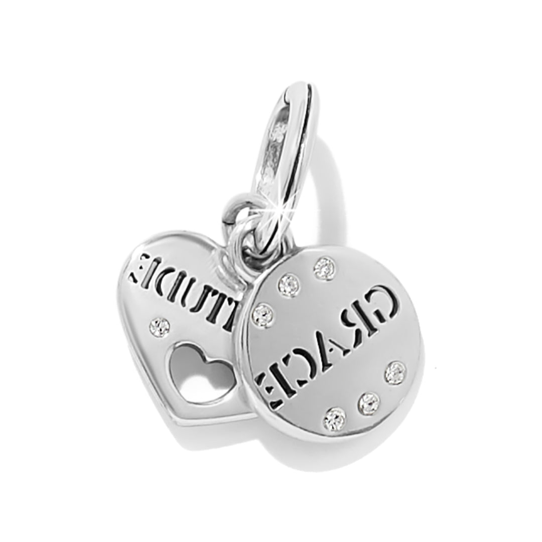 Graced With Gratitude Charm - Silver