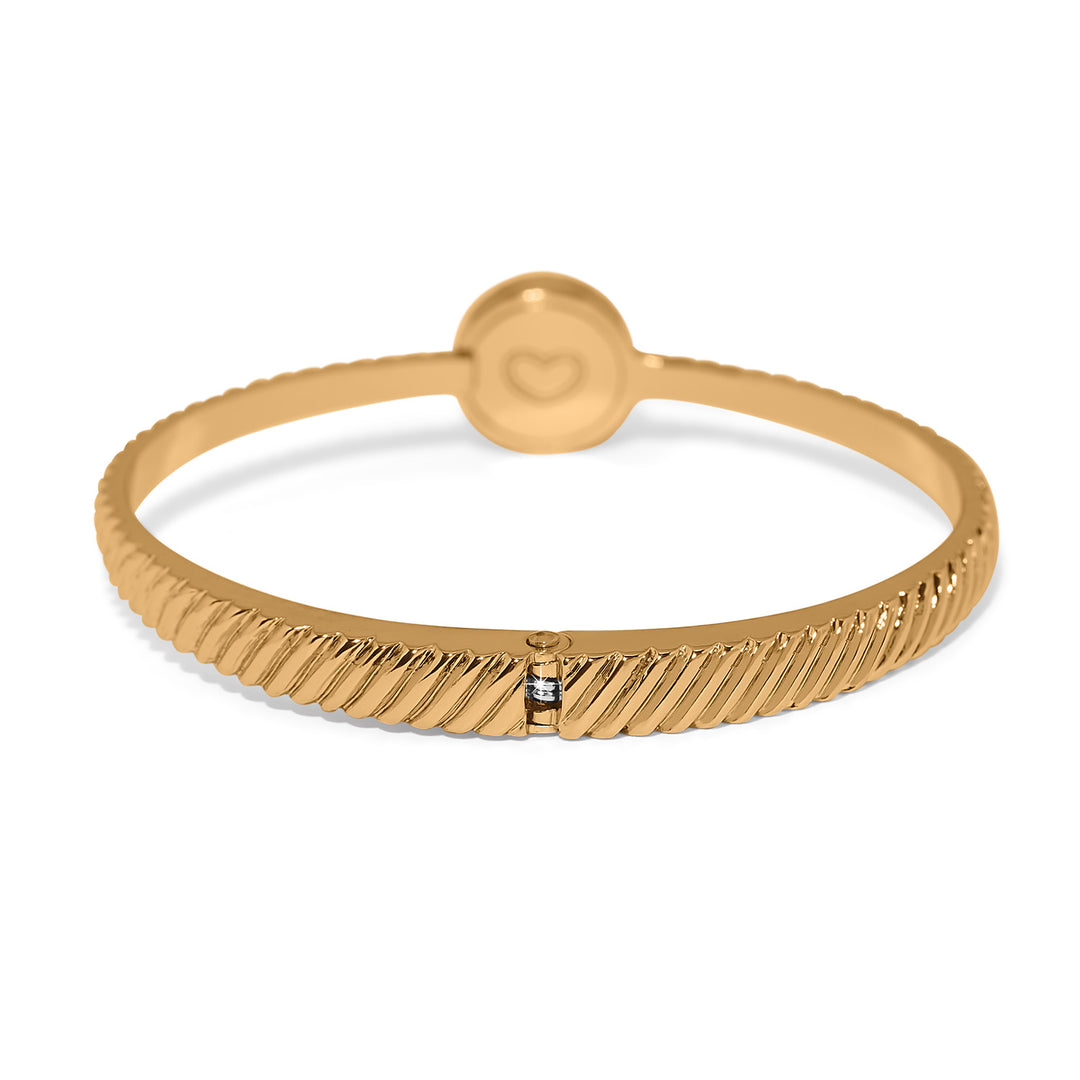 Illumina Celeste Dome Hinged Bangle - Gold