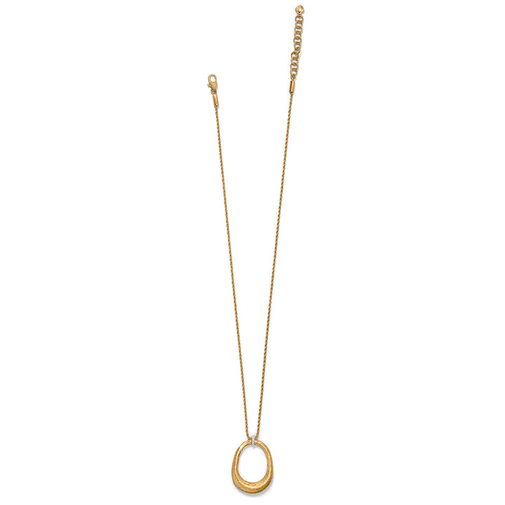 Meridian Geo Open Ring Pendant Necklace - Gold