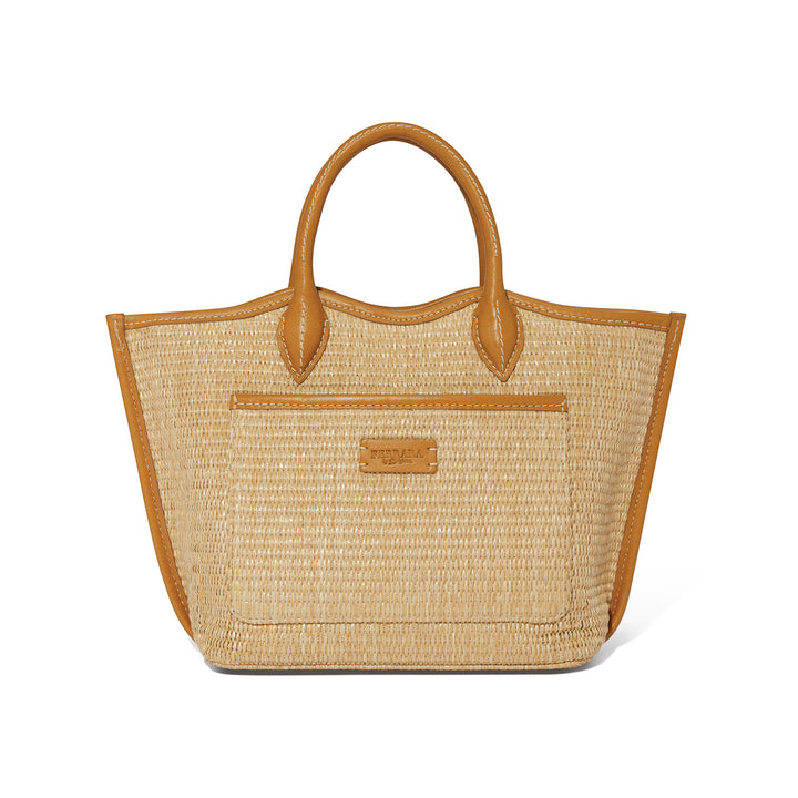 Biancca Medium Straw Tote - Blonde