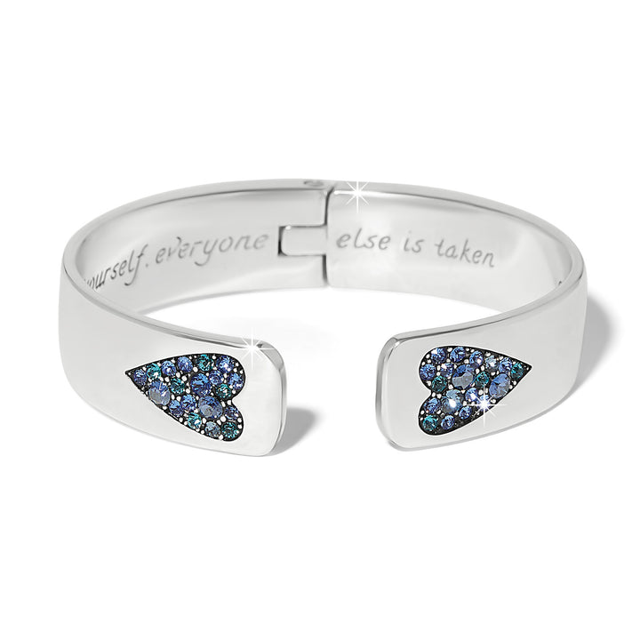 B You Hinged Bangle - Silver-Blue