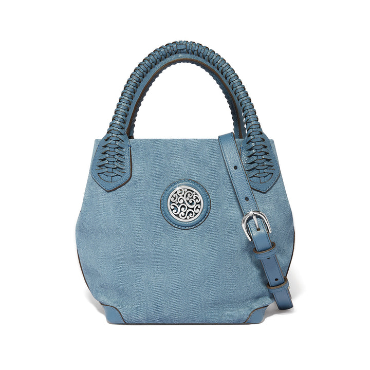Reina Suede Medium Tote - Denim