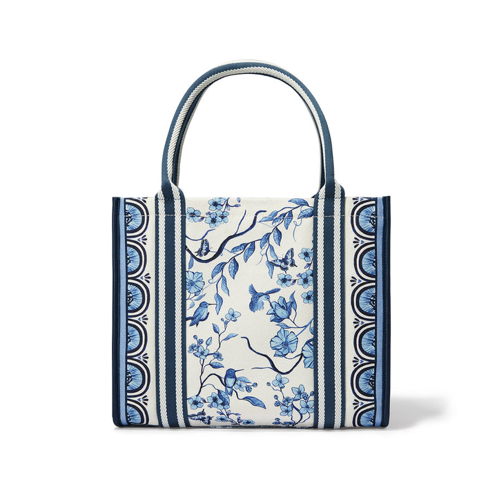 INDIGO SONG BIRD CANVAS CARRYALL