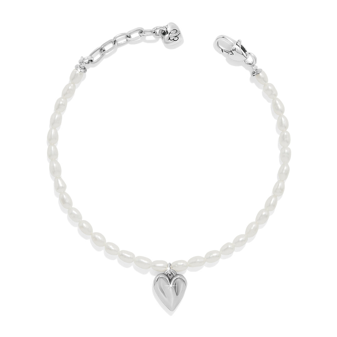 Cascade Embrace Pearl Heart Bracelet - Gold-Pearl