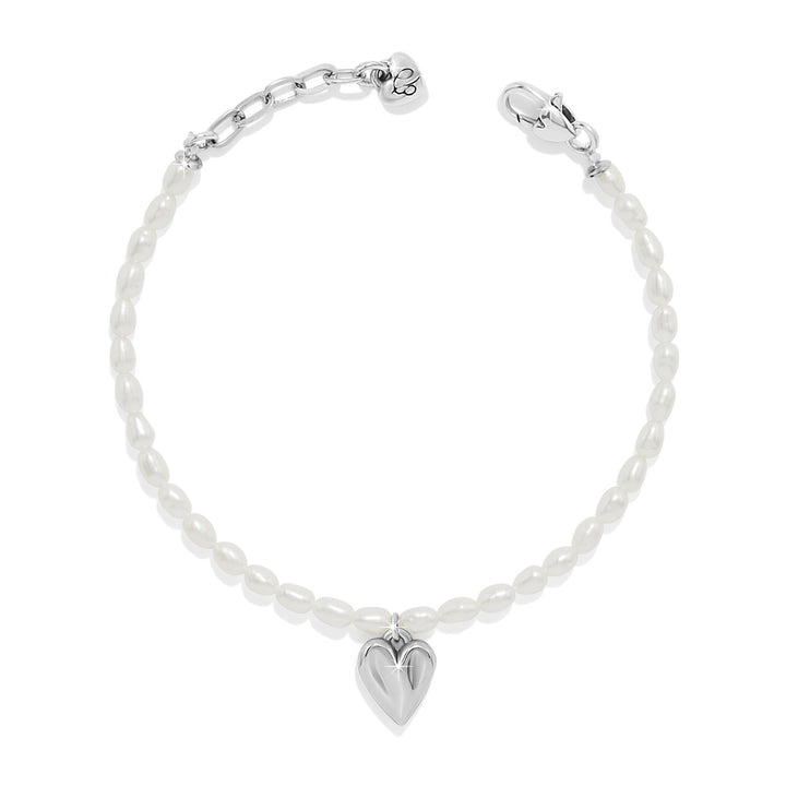 Cascade Embrace Pearl Heart Bracelet - Gold-Pearl
