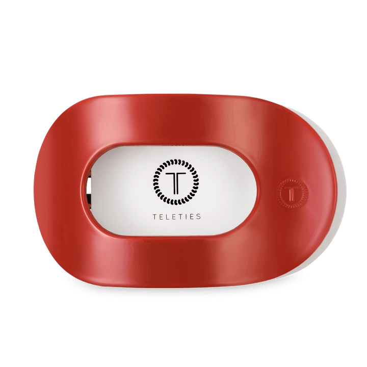 TELETIES LARGE FLAT ROUND HAIR CLIP - RED CARPET READY