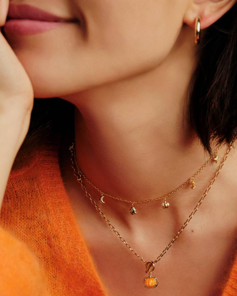 KENDRA SCOTT HALLOWEEN STRAND NECKLACE - GOLD MULTI MIX