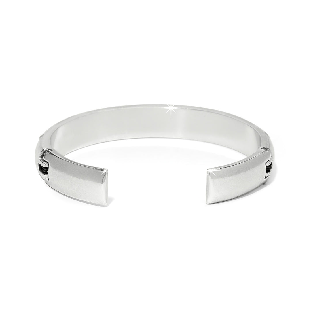 Flora Double Hinged Bangle Bracelet - Silver-Blue