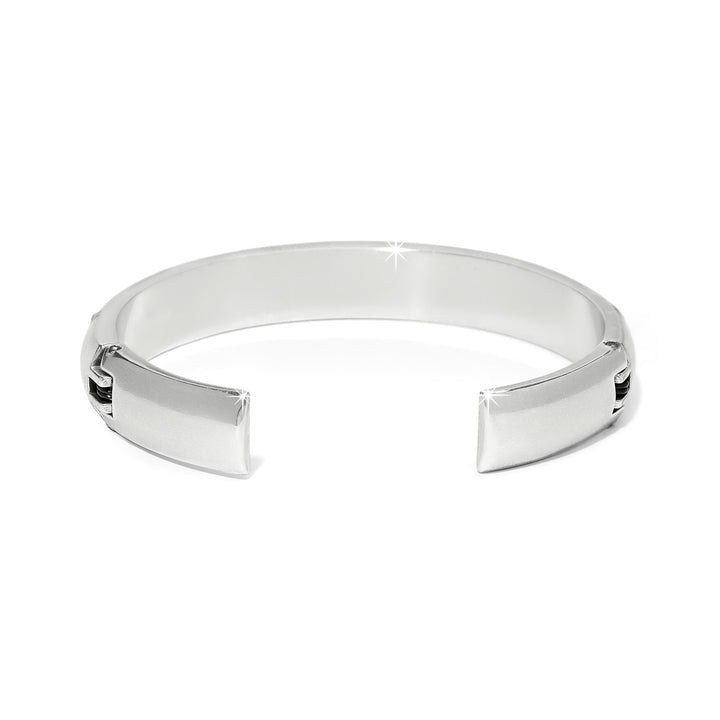 Flora Double Hinged Bangle Bracelet - Silver-Blue