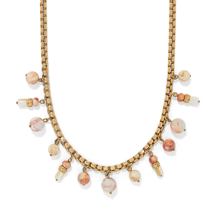 Contempo Nuevo Rosado Drop Necklace - Gold-Pink