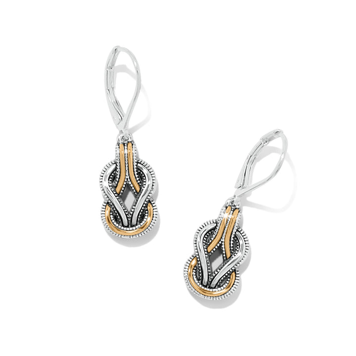 Interlok Harmony Leverback Earrings - Silver-Gold
