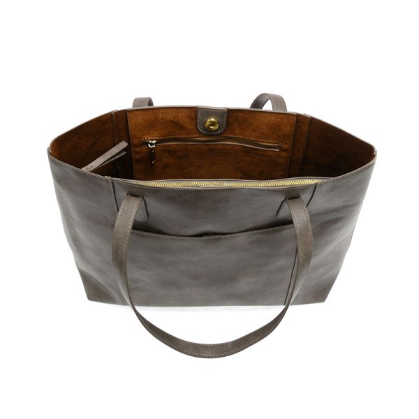 SONDRA LAPTOP TOTE - TAUPE