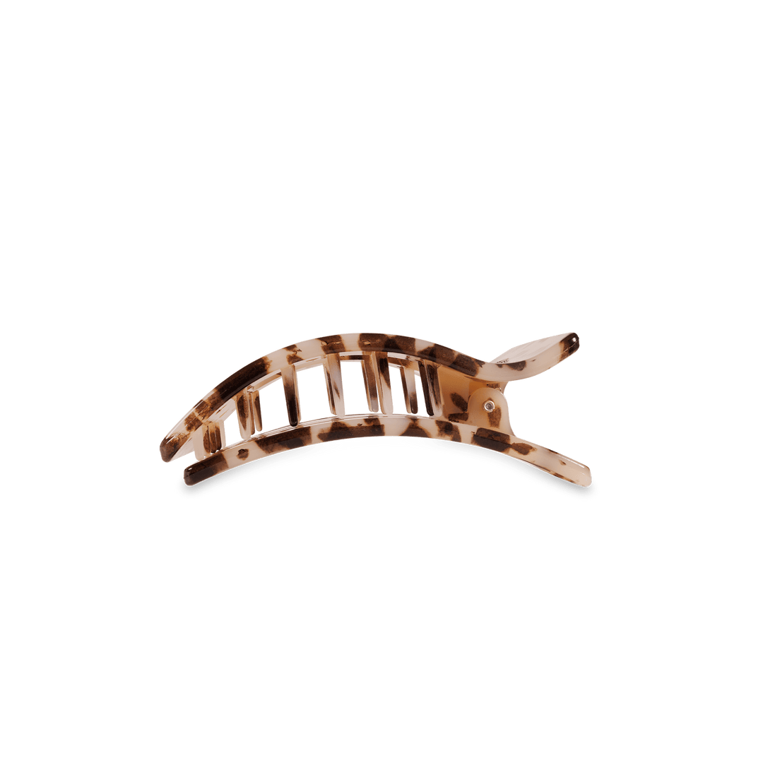 TELETIES SMALL FLAT RECTANGLE HAIR CLIP - BLONDE TORTOISE