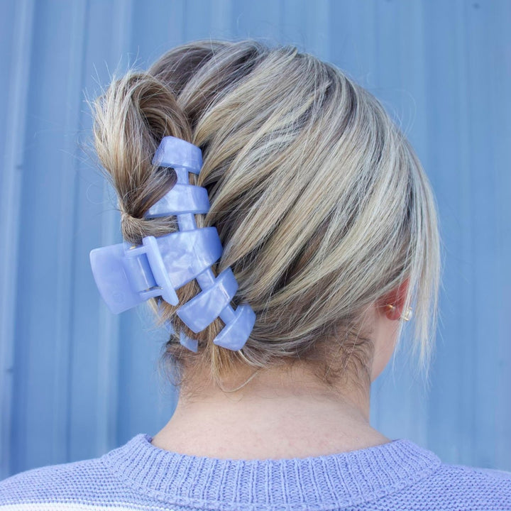 TELETIES LARGE CLASSIC HAIR CLIP - BLUE LAGOON