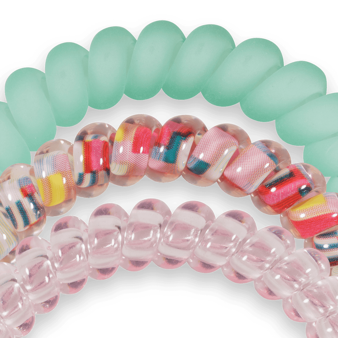 TELETIES SMALL HAIR TIES S/3 - SPRING SPLASH