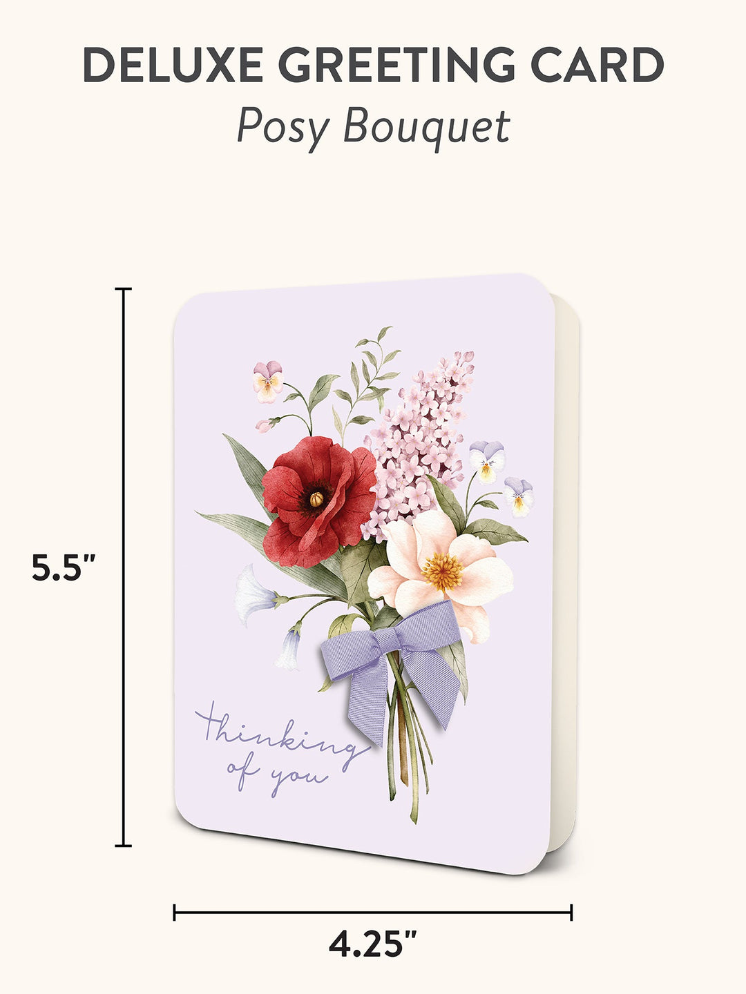 DELUXE GREETING CARD - POSY BOUQUET