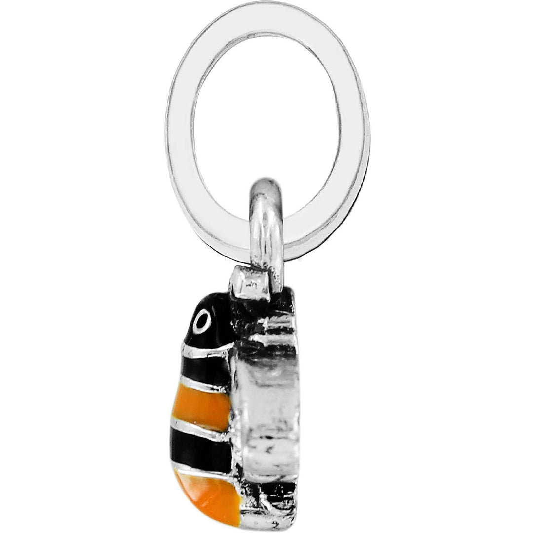 ENAMEL HONEY BEE CHARM - SILVER-MULTI